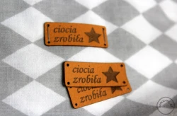 Metka ze skóry norma ciocia zrobiła camel