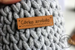 Metka ze skóry ekologicznej NORMA córka camel