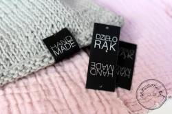 Metka z ekoskóry DECO Dzieło rąk ink
