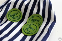 Metka z ekoskóry premium Super Boy zielona