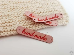 Metka  z ekoskóry premium hand made róż