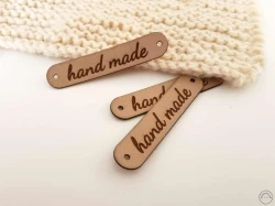 Metka  z ekoskóry premium hand made beż