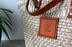 Metka XL z ekozamszu Hand made ruda