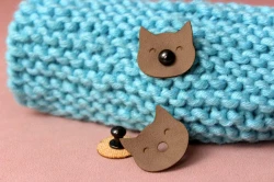 Metka głowa Kot z nitem