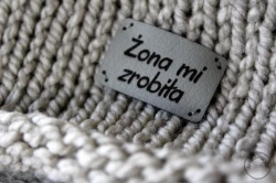 Metka ze skóry ekologicznej żona mi zrobiła szara